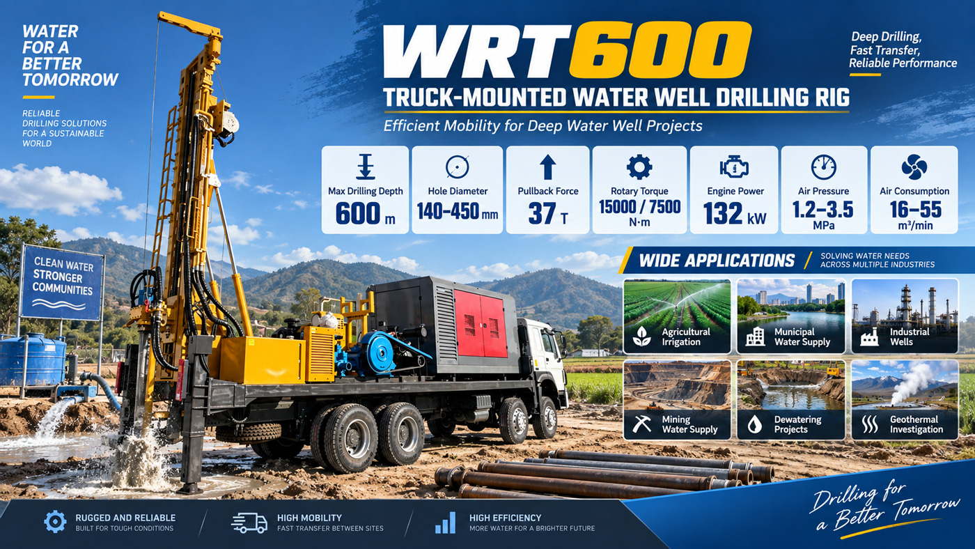 WRT600 Araç üstü su kuyusu delici